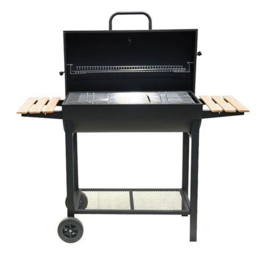 Charcoal Grill with Double-Sided Tabletop