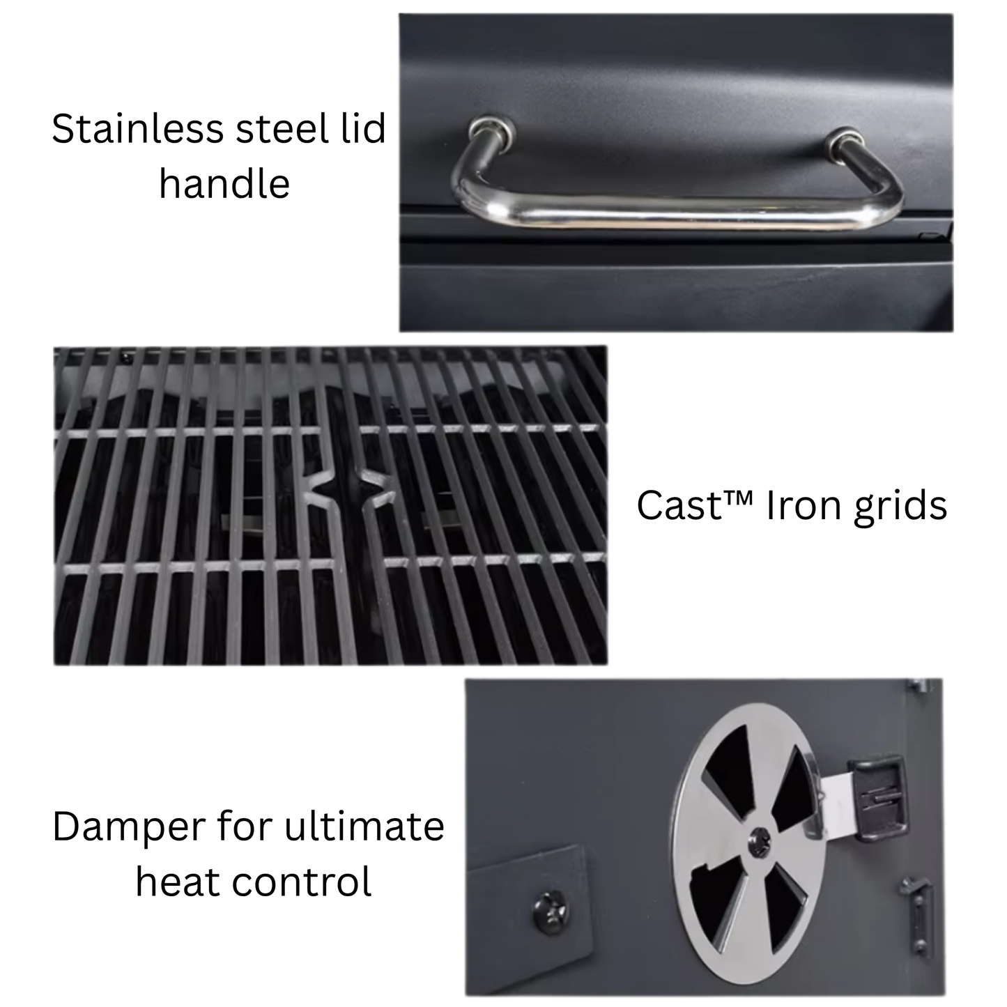 KEYO 3-Burner Gas-Charcoal & Smoker Combo Grill