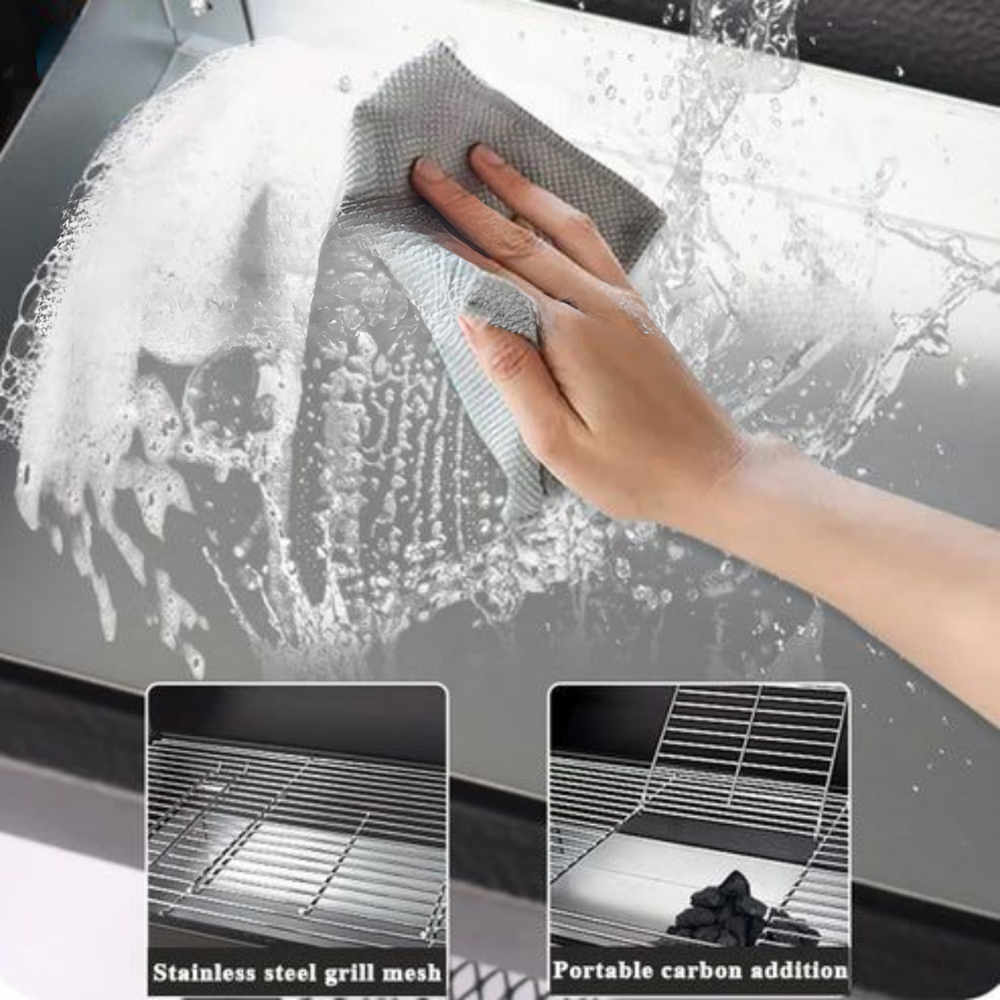 Charcoal Grill with Double-Sided Tabletop
