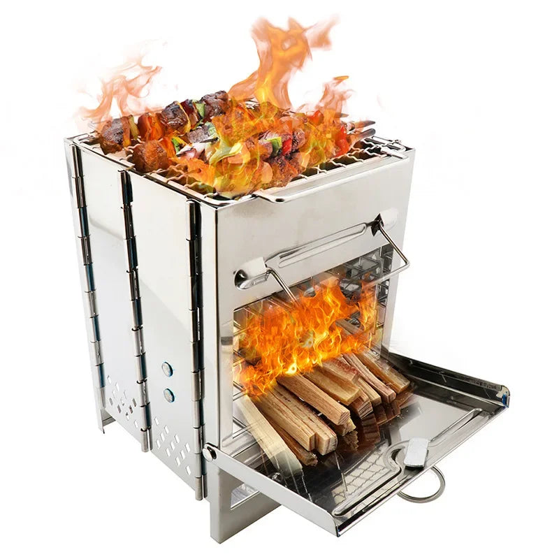 Portable Outdoor Square Firewood Stove
