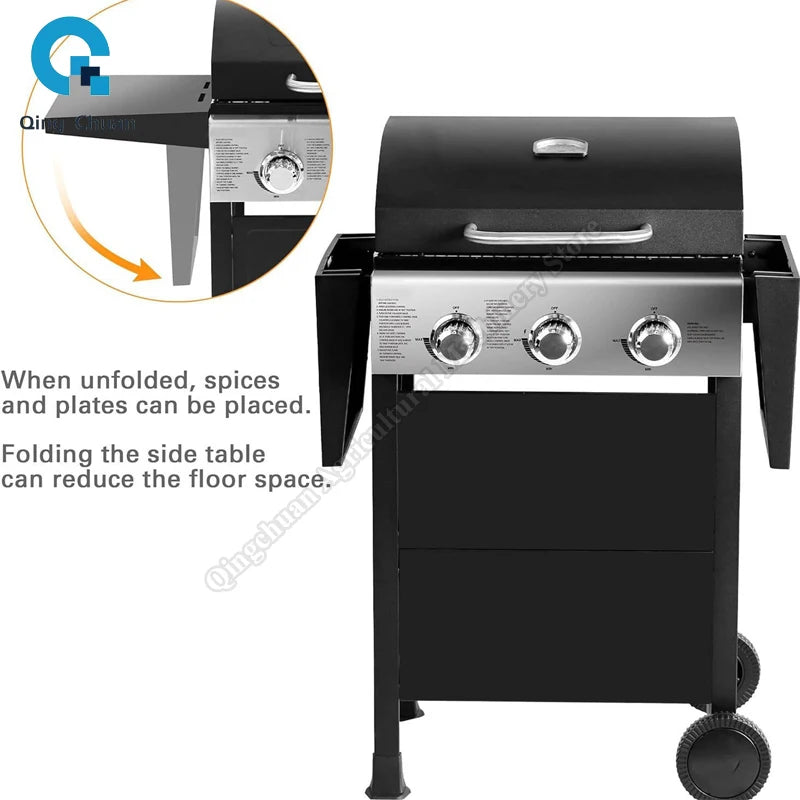 Outdoor 3 Burners Gas Grill