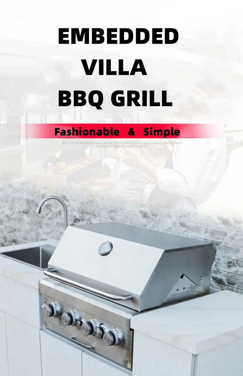 Embedded Built-in Gas Grill Head