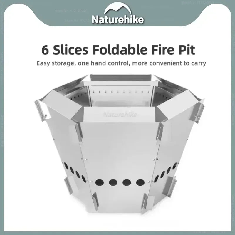 Naturehike 6-Piece Folding Stainless Steel Fire Rack