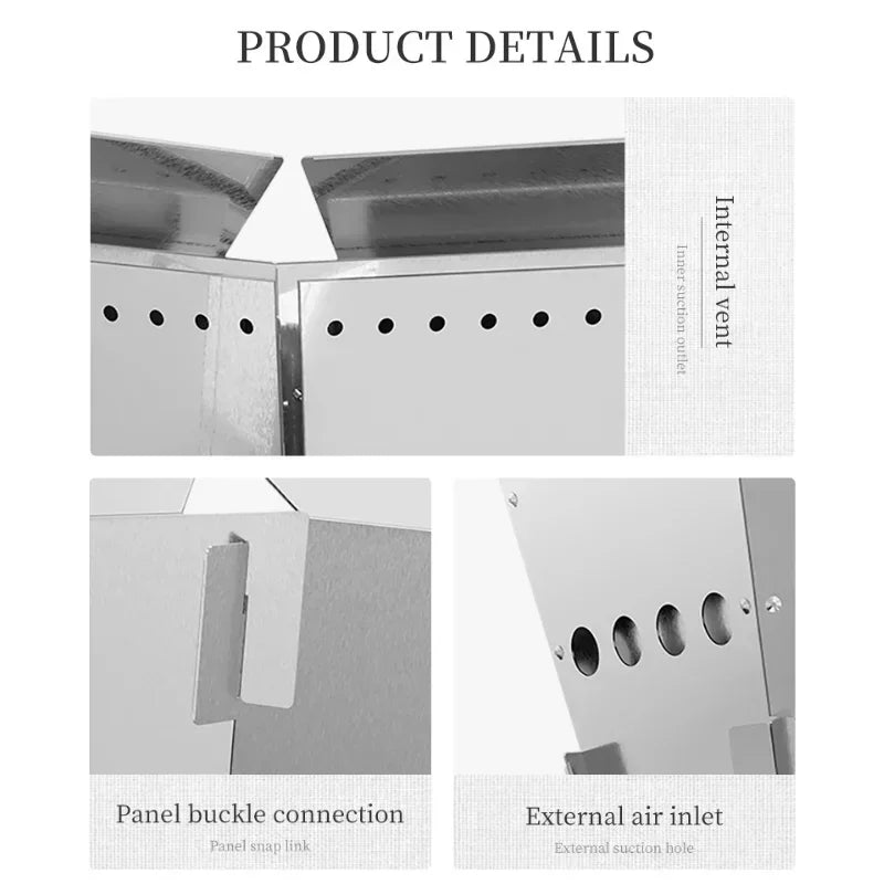 Naturehike 6-Piece Folding Stainless Steel Fire Rack