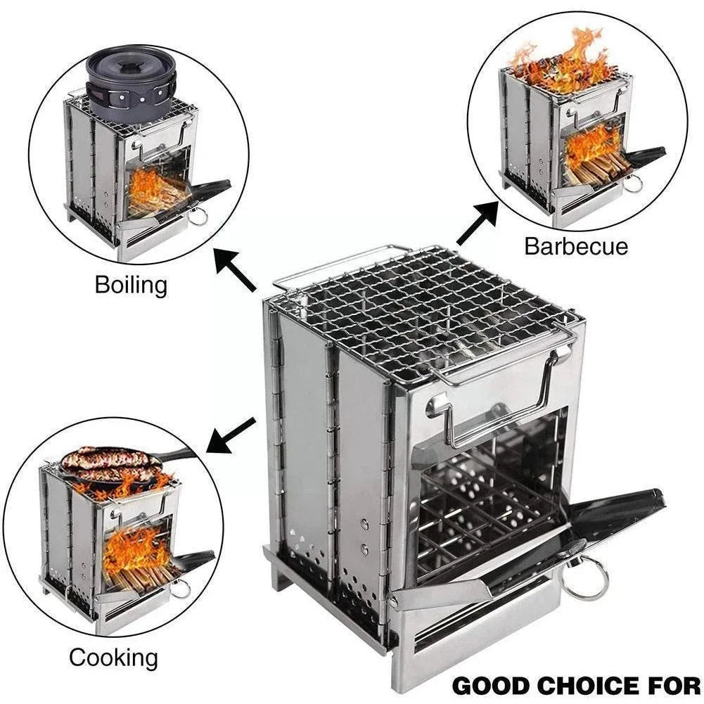 Portable Outdoor Square Firewood Stove