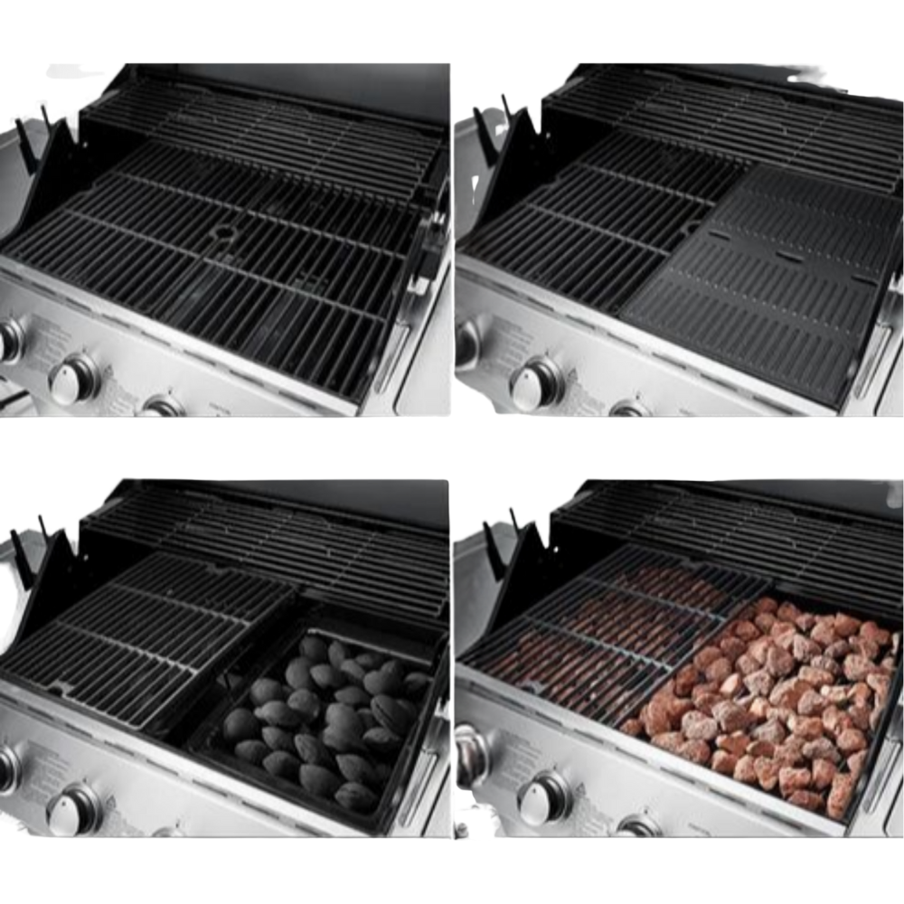 Gas BBQ Grill with Three Burners + Side Stove
