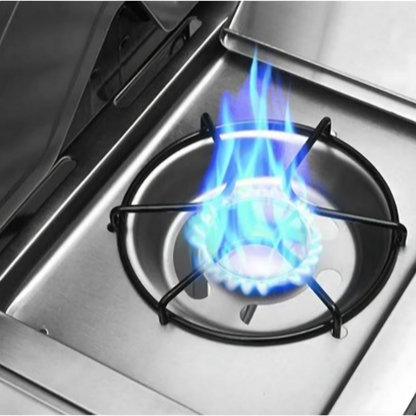 Gas BBQ Grill with Three Burners + Side Stove