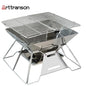 Folding Grill Fire Pit and Grill