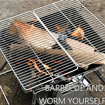 Folding Grill Fire Pit and Grill