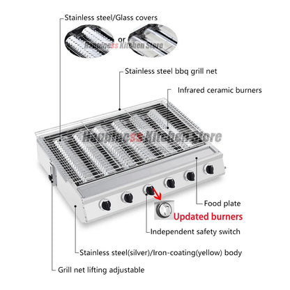 Smokeless Gas Grill & Stove