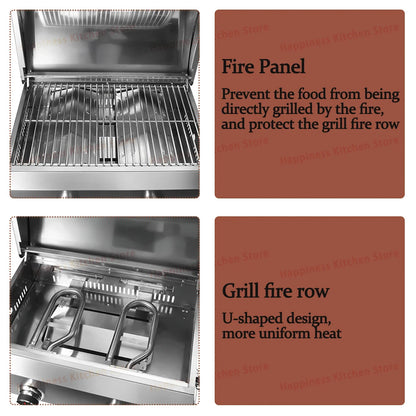 Barbecue Grill Stove - 2-Burner